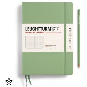 ❤️BUY 5 GET 3 FREE Notebook Medium (A5),Hardcover,251 numbered pages,Sage,dotted